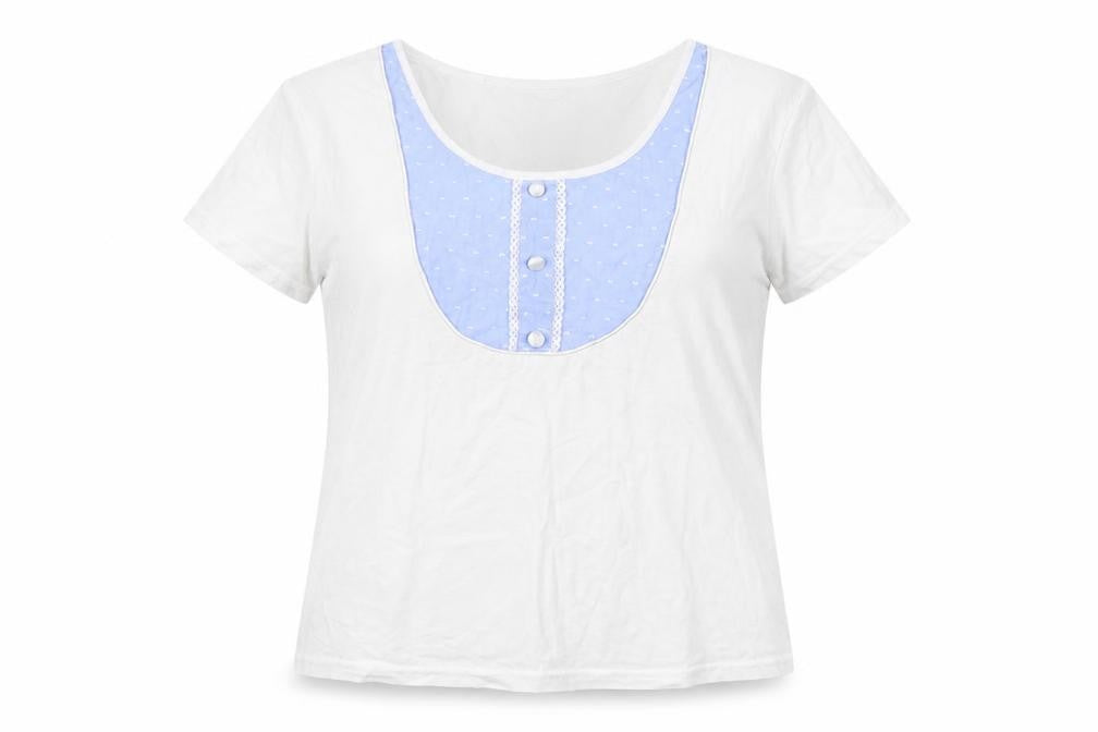 Inspirations Womens White  100% Cotton Basic T-Shirt Size 14 Round Neck