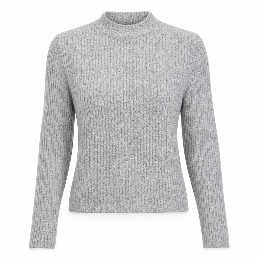 Miss Selfridge Womens Grey High Neck  Polyester Pullover Jumper Size 10