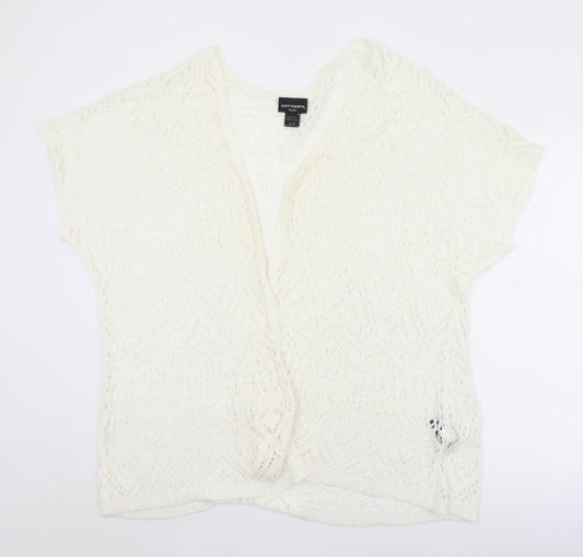 Antthony Womens White Collared  Acrylic Cardigan Jumper Size XL   - XL/2XL