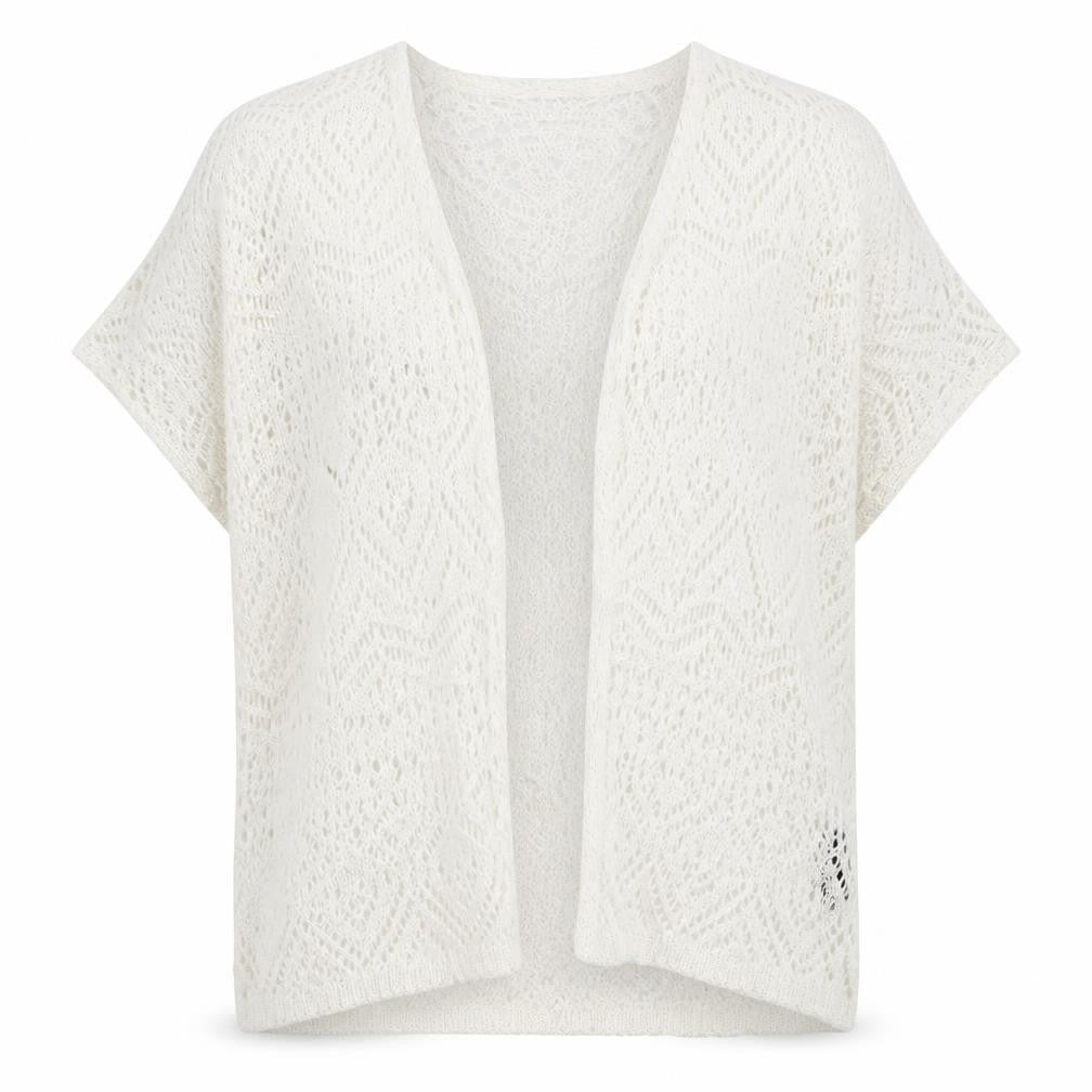 Antthony Womens White Collared  Acrylic Cardigan Jumper Size XL   - XL/2XL