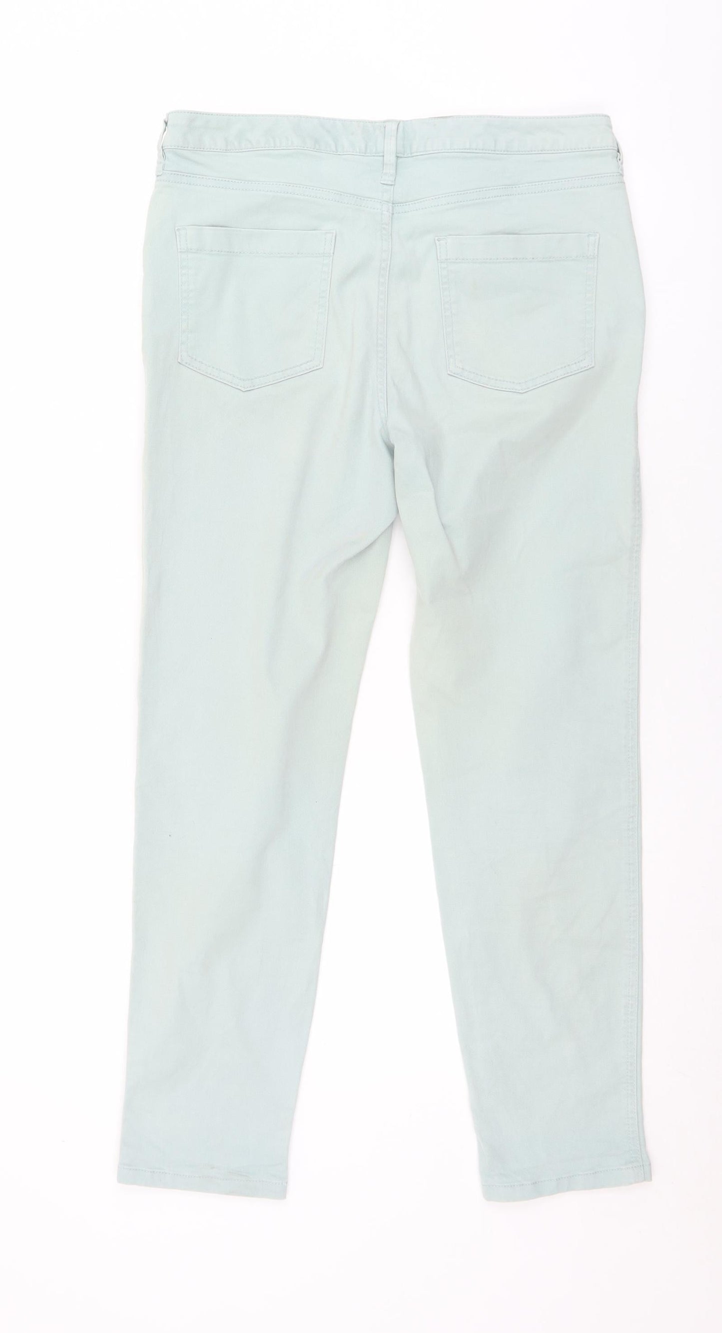 F&F Womens Green  Polyester Tapered Jeans Size 10 L26 in Regular Zip