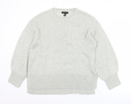New Look Womens Grey Crew Neck  Acrylic Pullover Jumper Size M
