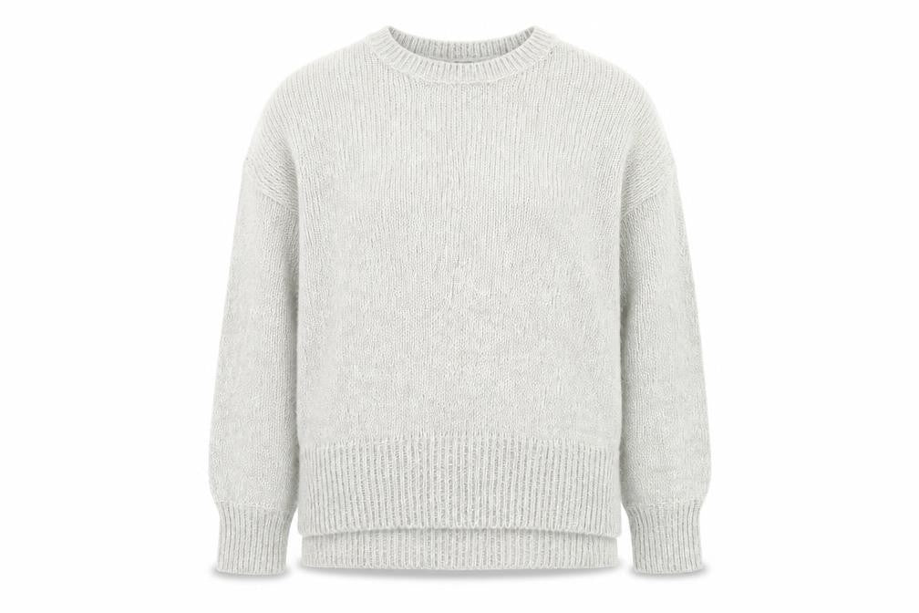 New Look Womens Grey Crew Neck  Acrylic Pullover Jumper Size M