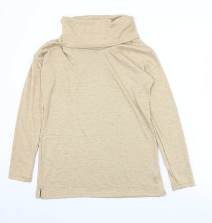 Dunnes Womens Brown Roll Neck  Polyester Pullover Jumper Size S