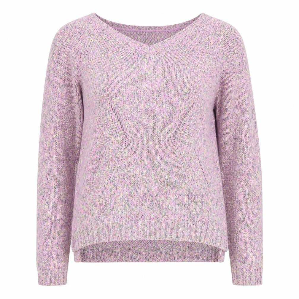 Marks & Spencer Womens Multicoloured V-Neck  Acrylic Pullover Jumper Size 10
