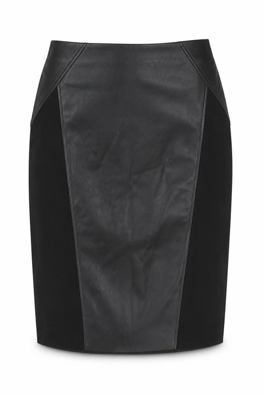 F&F Womens Black  Polyethylene A-Line Skirt Size 10   Zip