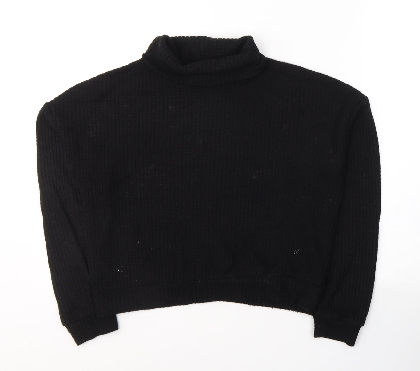 New Look Womens Black Round Neck  Viscose Pullover Jumper Size S