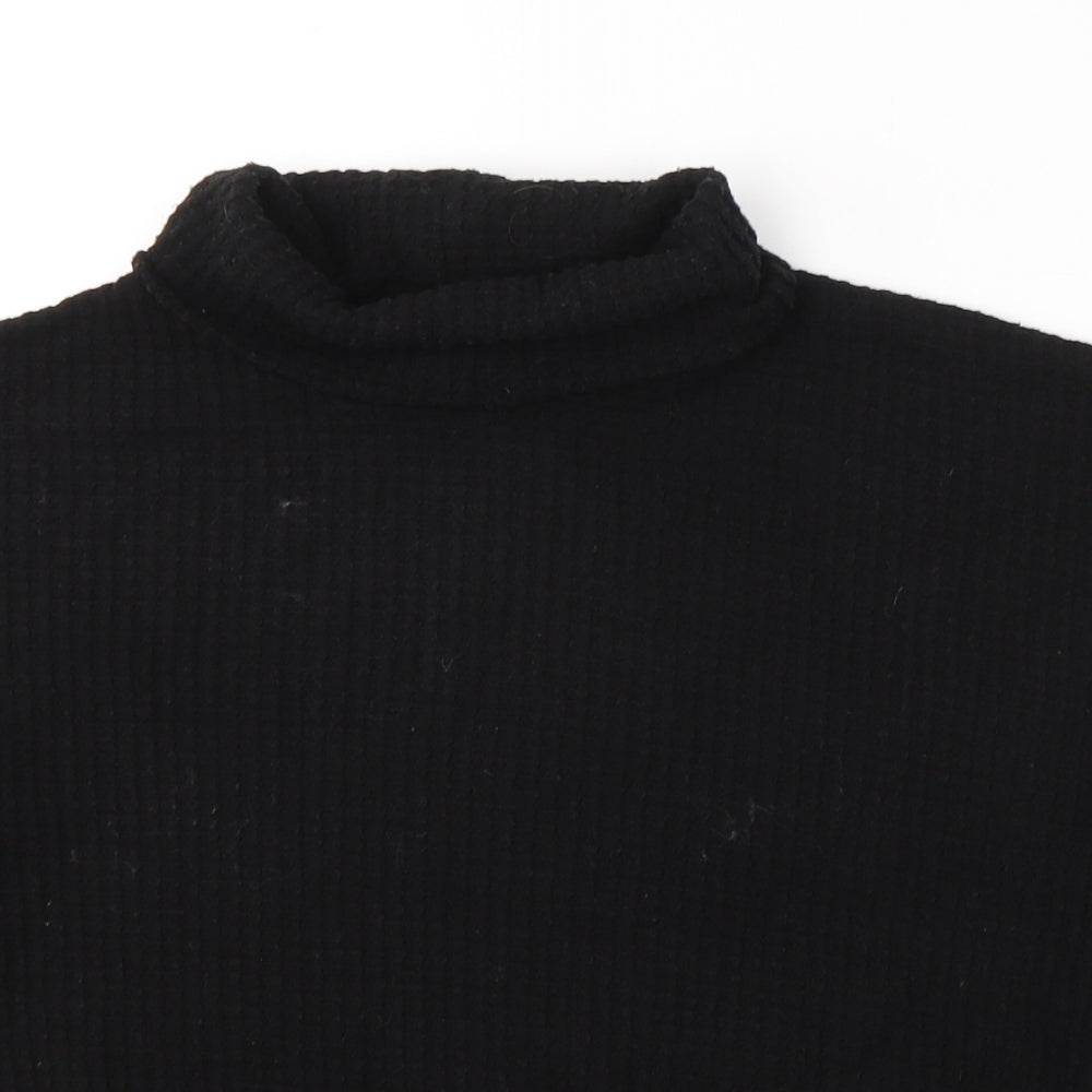 New Look Womens Black Round Neck  Viscose Pullover Jumper Size S