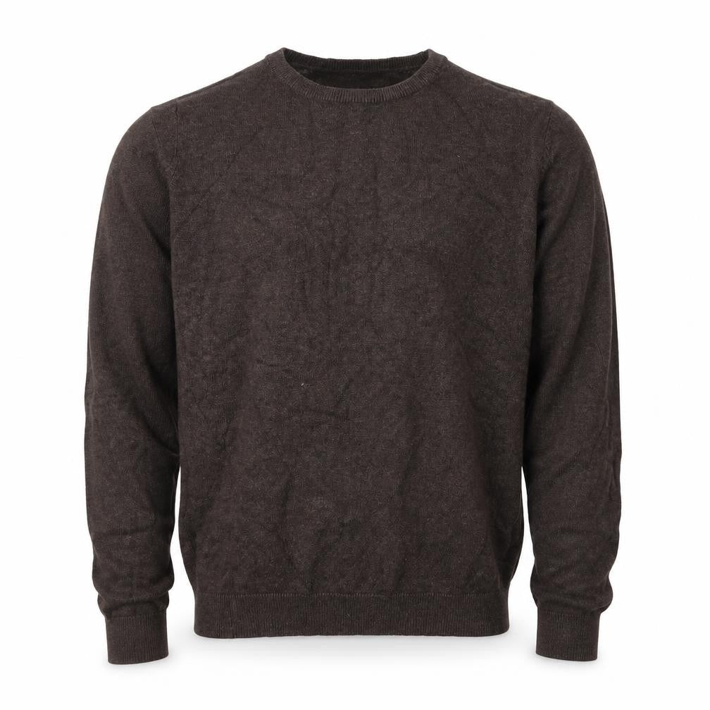 H&M Mens Brown Round Neck  Viscose Pullover Jumper Size S