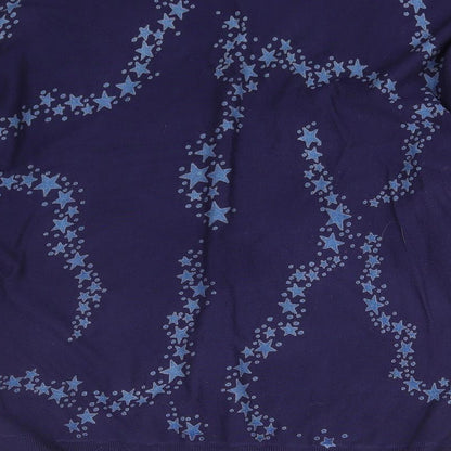 Next Womens Blue V-Neck Geometric Viscose Pullover Jumper Size S   - stars