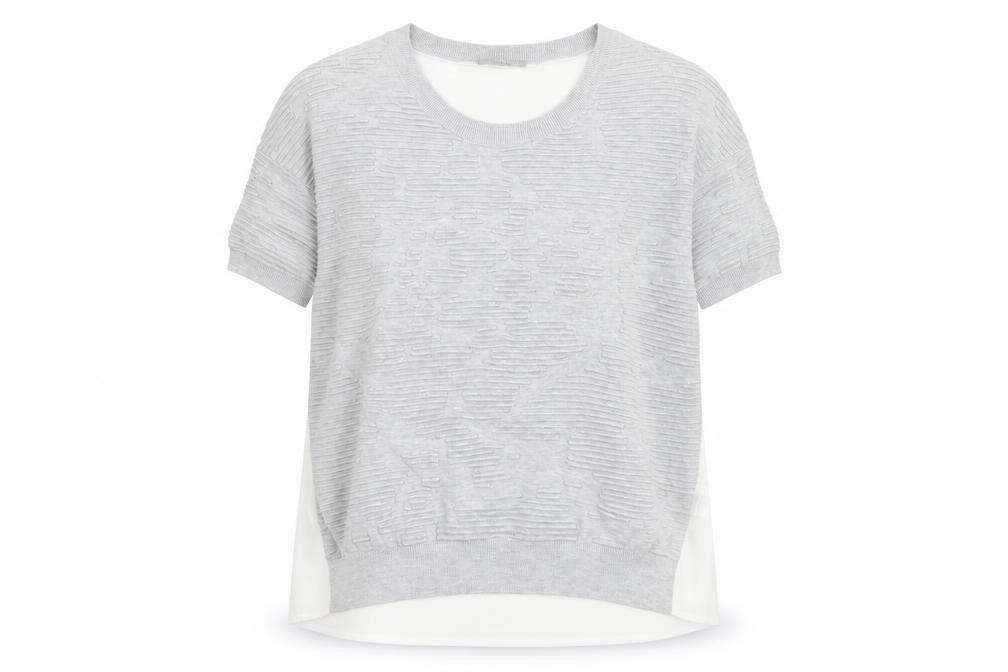 TUZZI Womens Grey Round Neck  Viscose Pullover Jumper Size 14