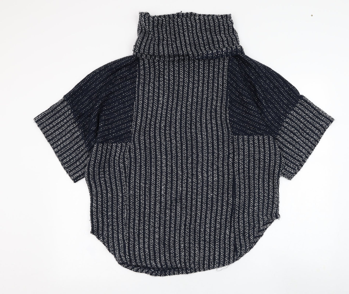 Stock Shop Womens Blue Roll Neck  Acrylic Pullover Jumper Size S