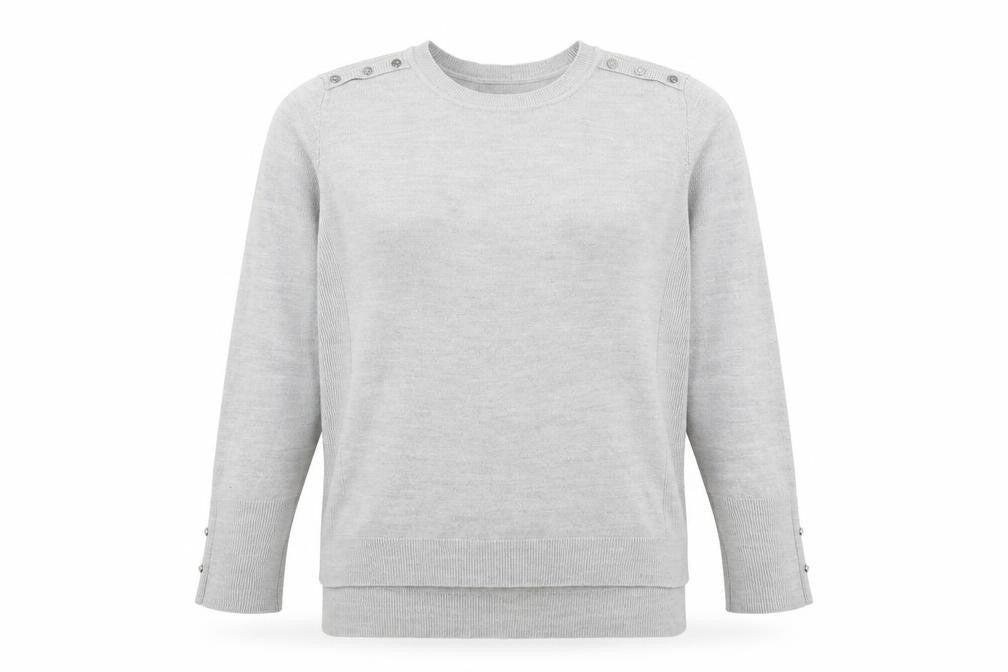 Primark Womens Grey Round Neck  Acrylic Pullover Jumper Size 12