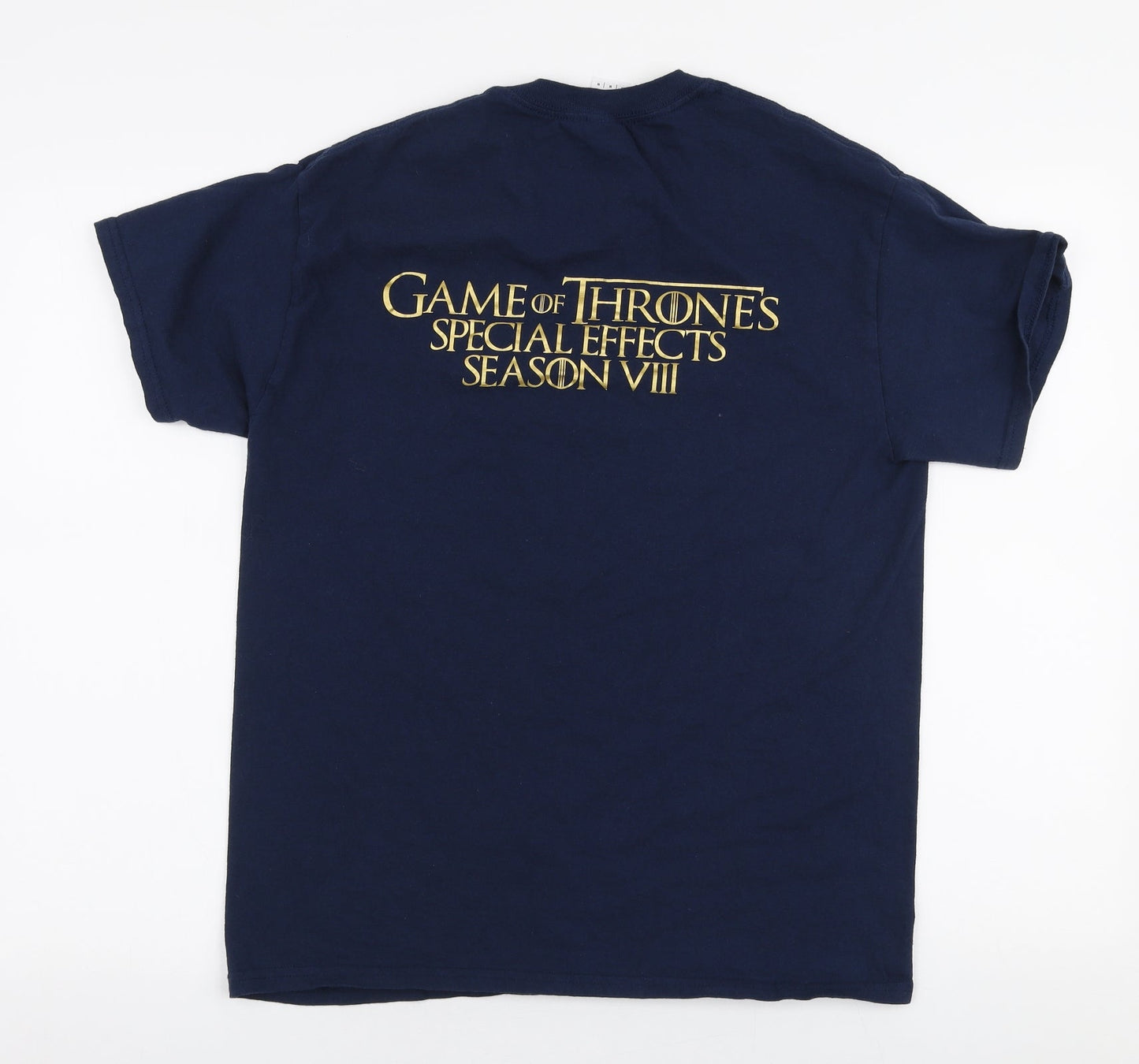 Gildan Mens Blue  Cotton  T-Shirt Size M Round Neck  - Game of thrones