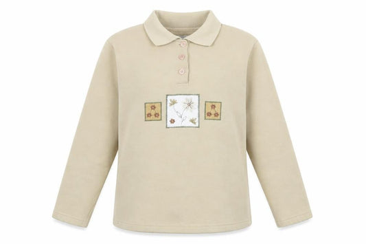 Neutral Territory Womens Beige  Polyester Pullover Sweatshirt Size S  Button
