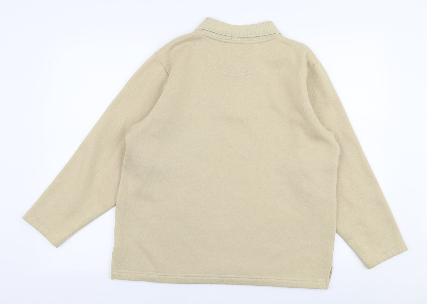 Neutral Territory Womens Beige  Polyester Pullover Sweatshirt Size S  Button