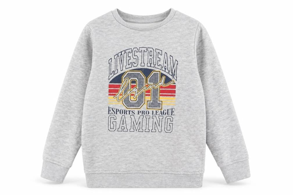 George Girls Grey  Cotton Pullover Sweatshirt Size 6-7 Years  Pullover