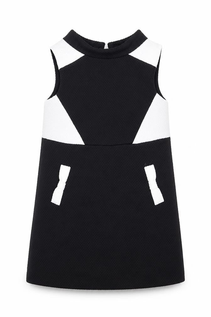 NEXT Girls Black  Polyester Shift  Size 4 Years  Mock Neck Zip