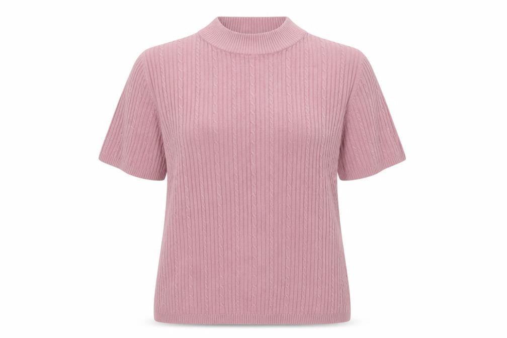 easytex Womens Pink Round Neck  Acrylic Pullover Jumper Size 20