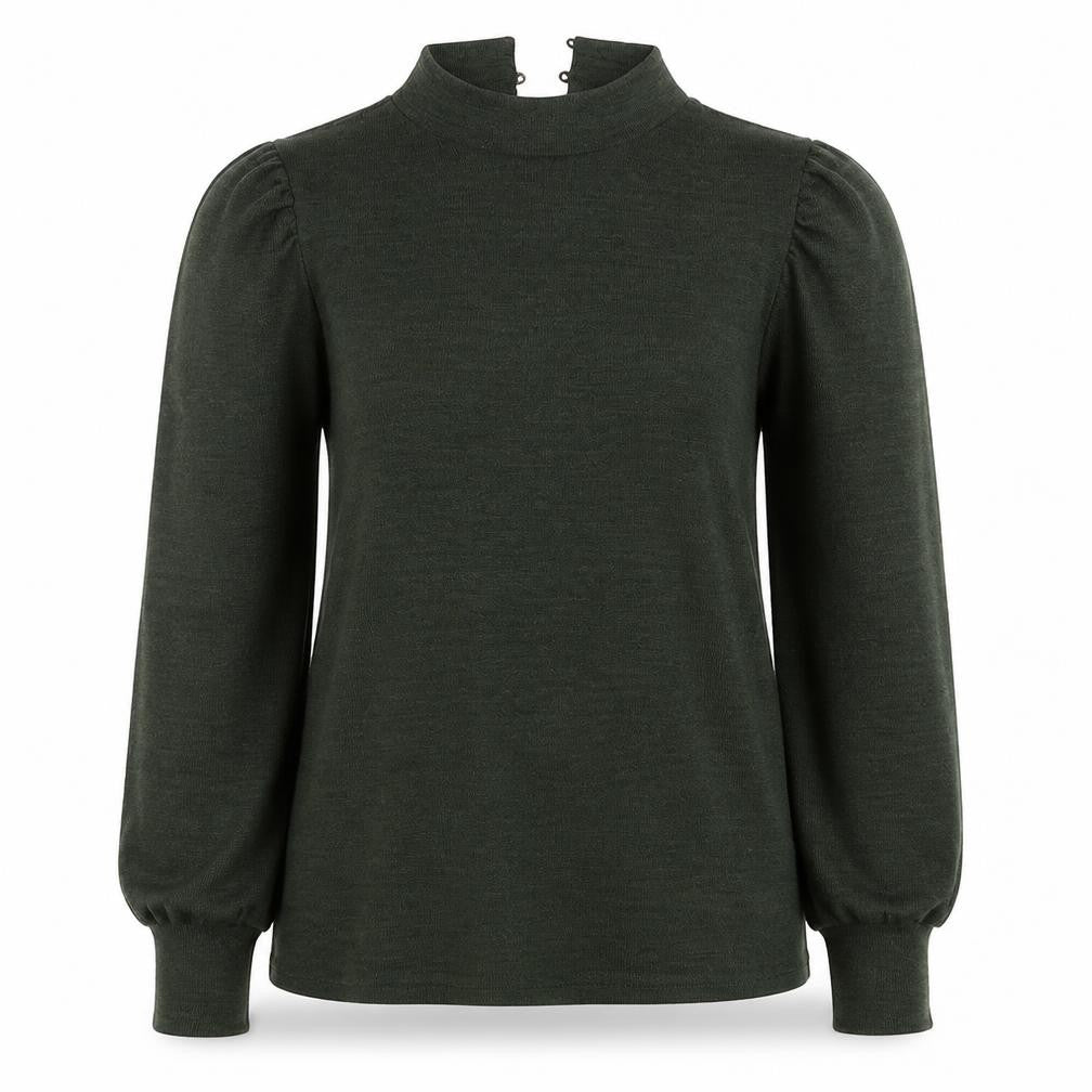 M&Co Womens Green Round Neck  Polyester Pullover Jumper Size 8
