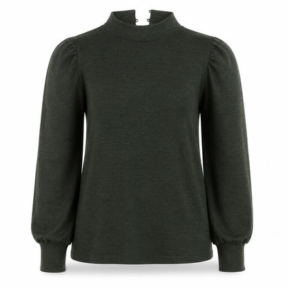 M&Co Womens Green Round Neck  Polyester Pullover Jumper Size 8