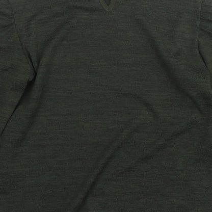 M&Co Womens Green Round Neck  Polyester Pullover Jumper Size 8