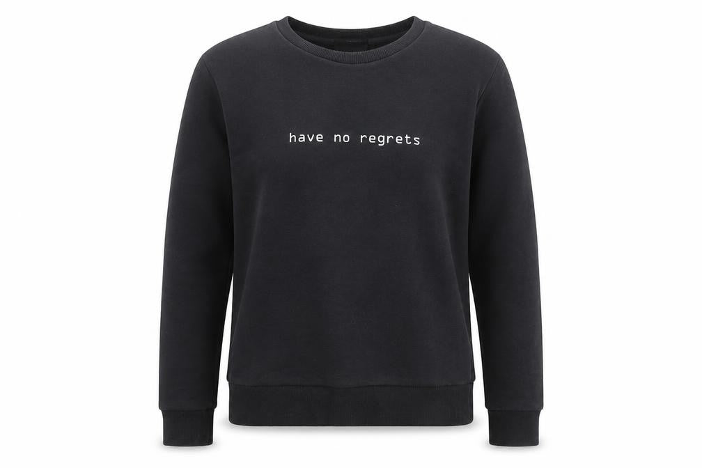 Atmosphere Womens Grey  Polyester Pullover Sweatshirt Size 6   - Have no regrets