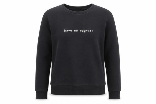 Atmosphere Womens Grey  Polyester Pullover Sweatshirt Size 6   - Have no regrets