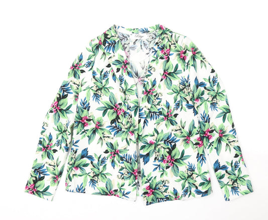 Miss Rage Womens Multicoloured Floral Polyester Jacket Blazer Size 10