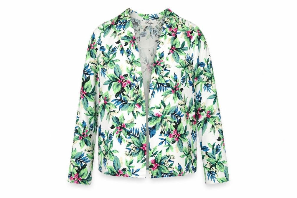 Miss Rage Womens Multicoloured Floral Polyester Jacket Blazer Size 10