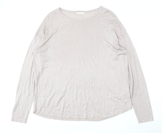 H&M Womens Pink Round Neck  Acrylic Pullover Jumper Size M
