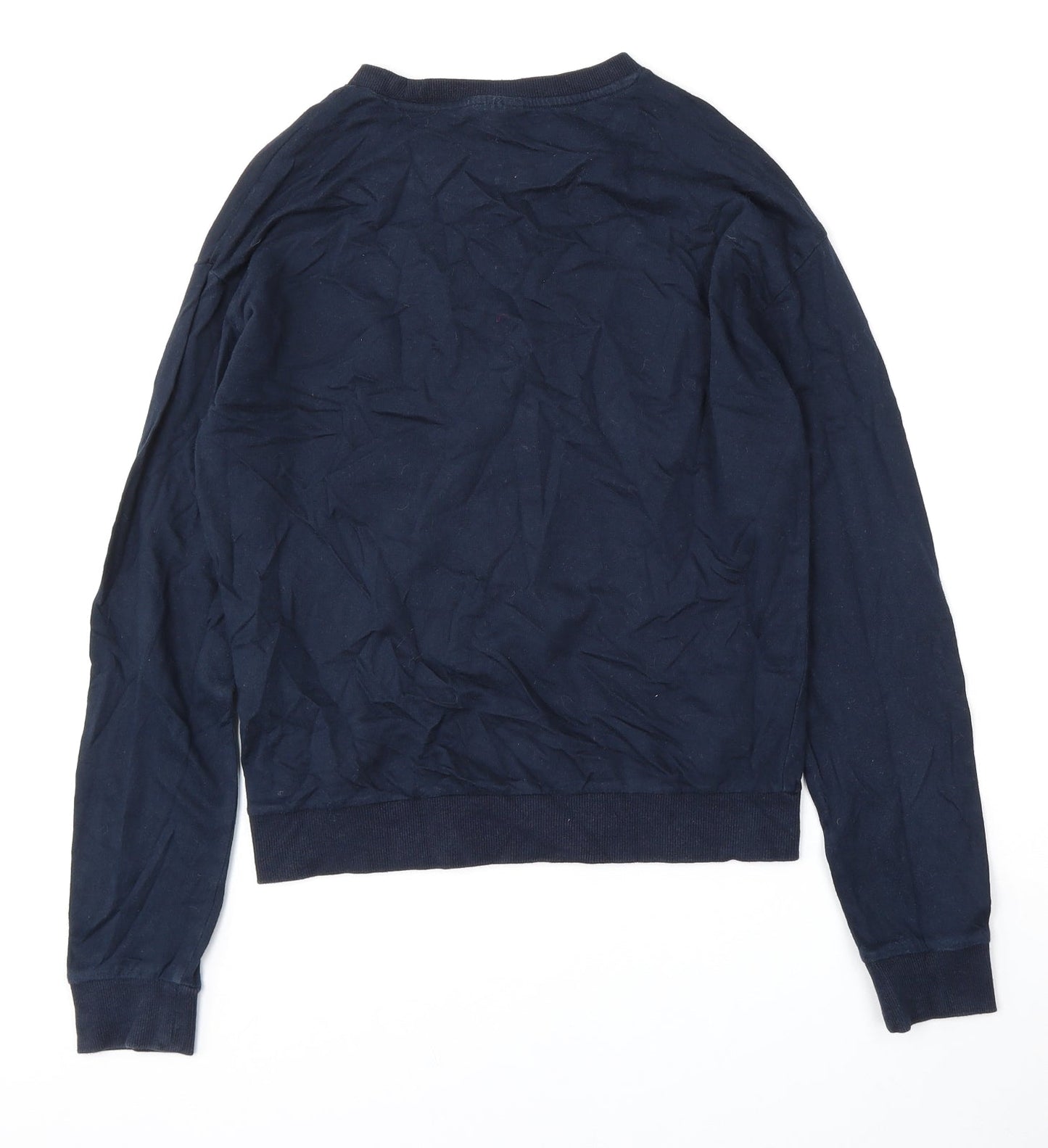 H&M Mens Blue  Cotton Pullover Sweatshirt Size XS