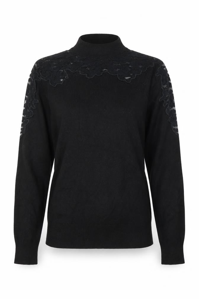 Primark Womens Black Mock Neck  Viscose Pullover Jumper Size 8