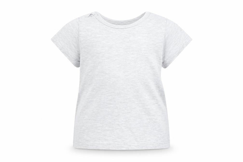 Primark Girls Grey  Cotton Basic Casual Size 3-4 Years Round Neck