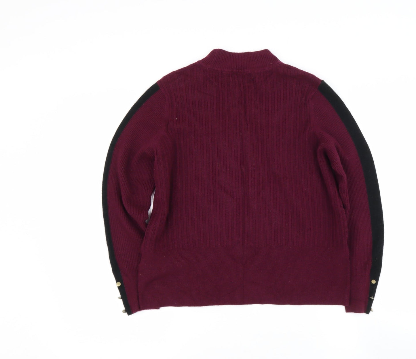 Marks and Spencer Womens Purple High Neck  Viscose Pullover Jumper Size 18