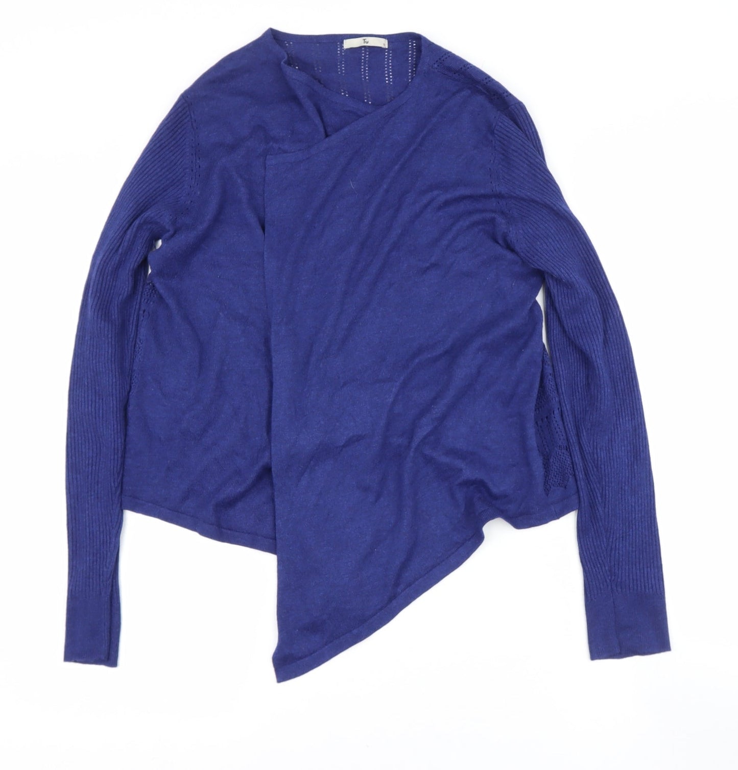 sainsburys Womens Blue V-Neck  Polyester Cardigan Jumper Size 16