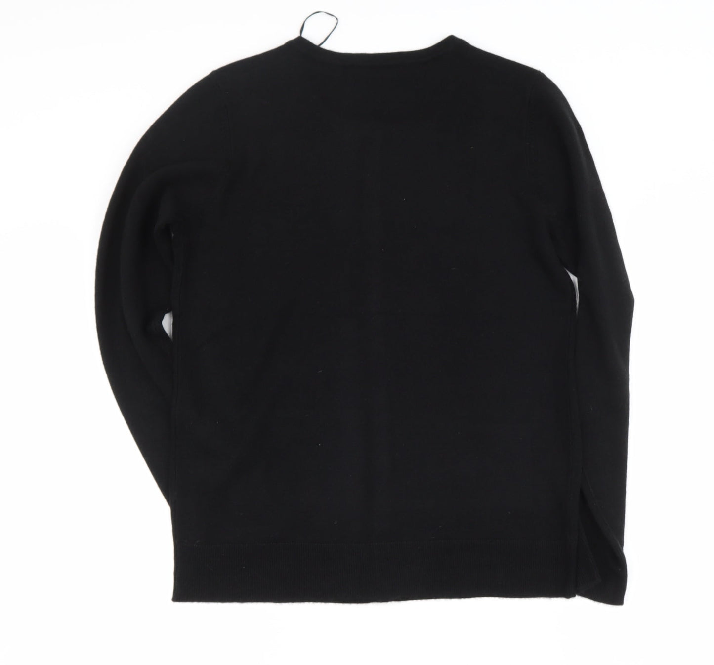 Bonmarché Womens Black Round Neck  Acrylic Cape Jumper Size 10