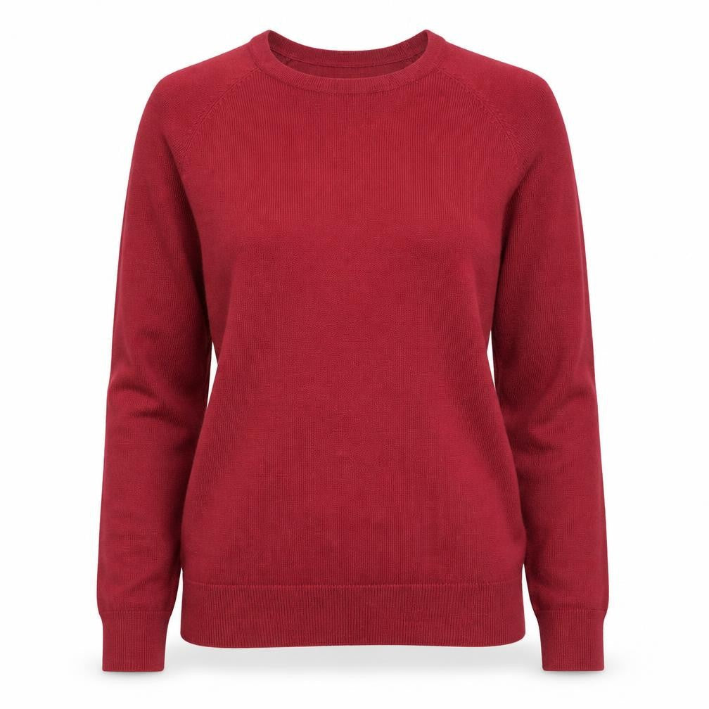 Dunnes Stores` Womens Red Round Neck  Viscose Pullover Jumper Size S