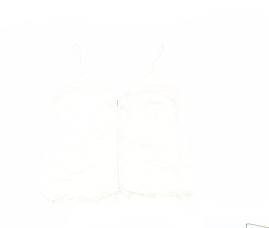 newlook Womens Beige  Cotton Basic T-Shirt Size 8 V-Neck