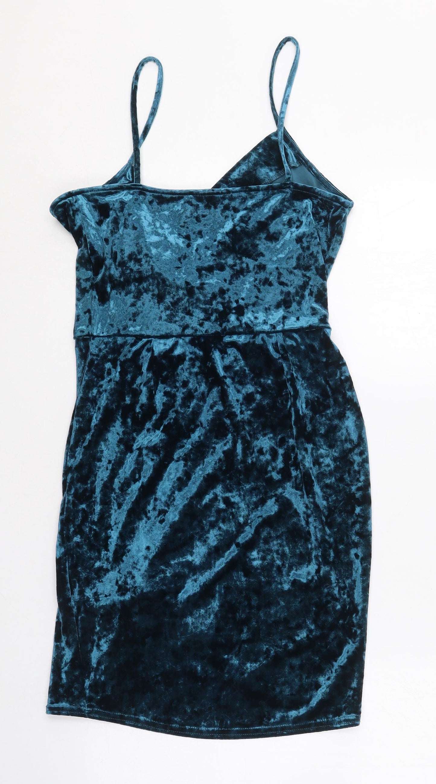 New Look Womens Blue  Polyester Wrap Dress  Size 10  Sweetheart  - `