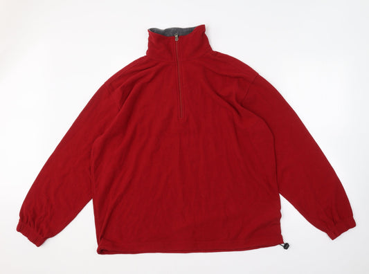 Preloved Campagnolo Mens Red  Polyester Pullover Sweatshirt Size 2XL - Front