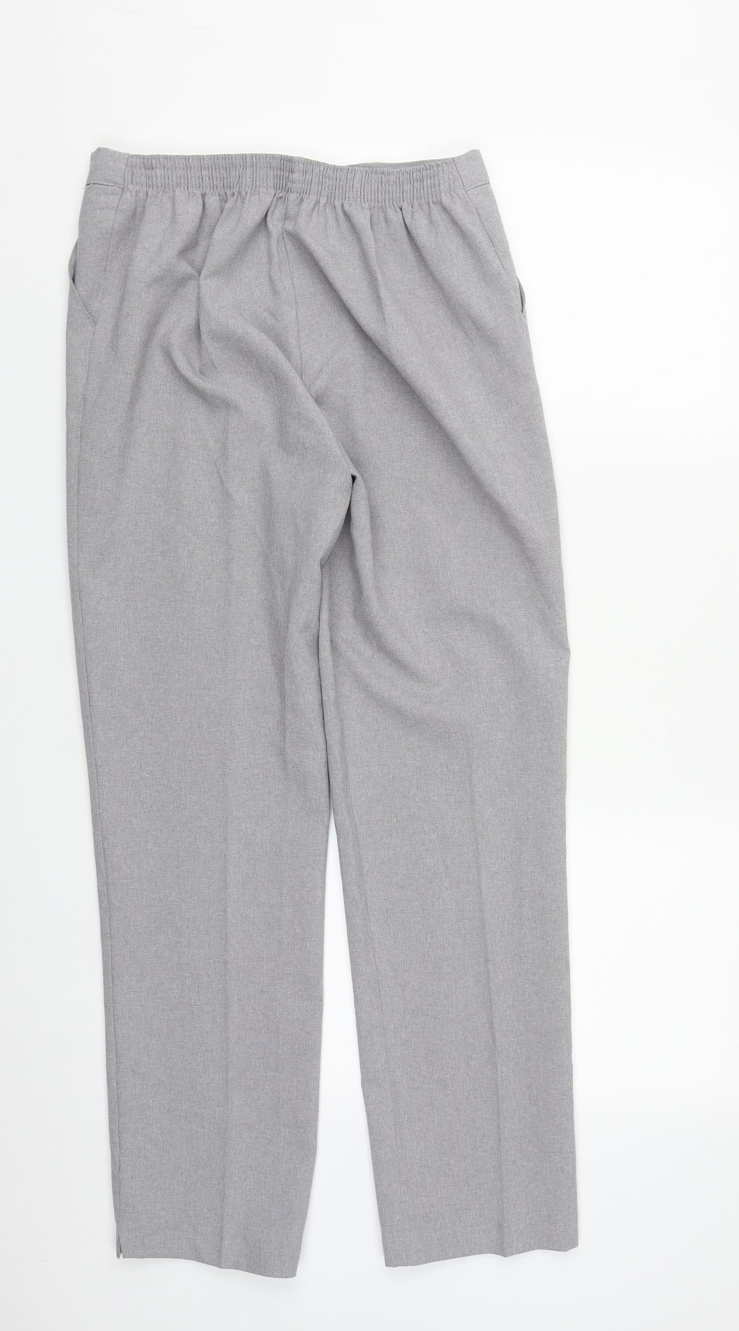 Preworn Womens Grey  Polyester Trousers  Size 12 L30 in Regular