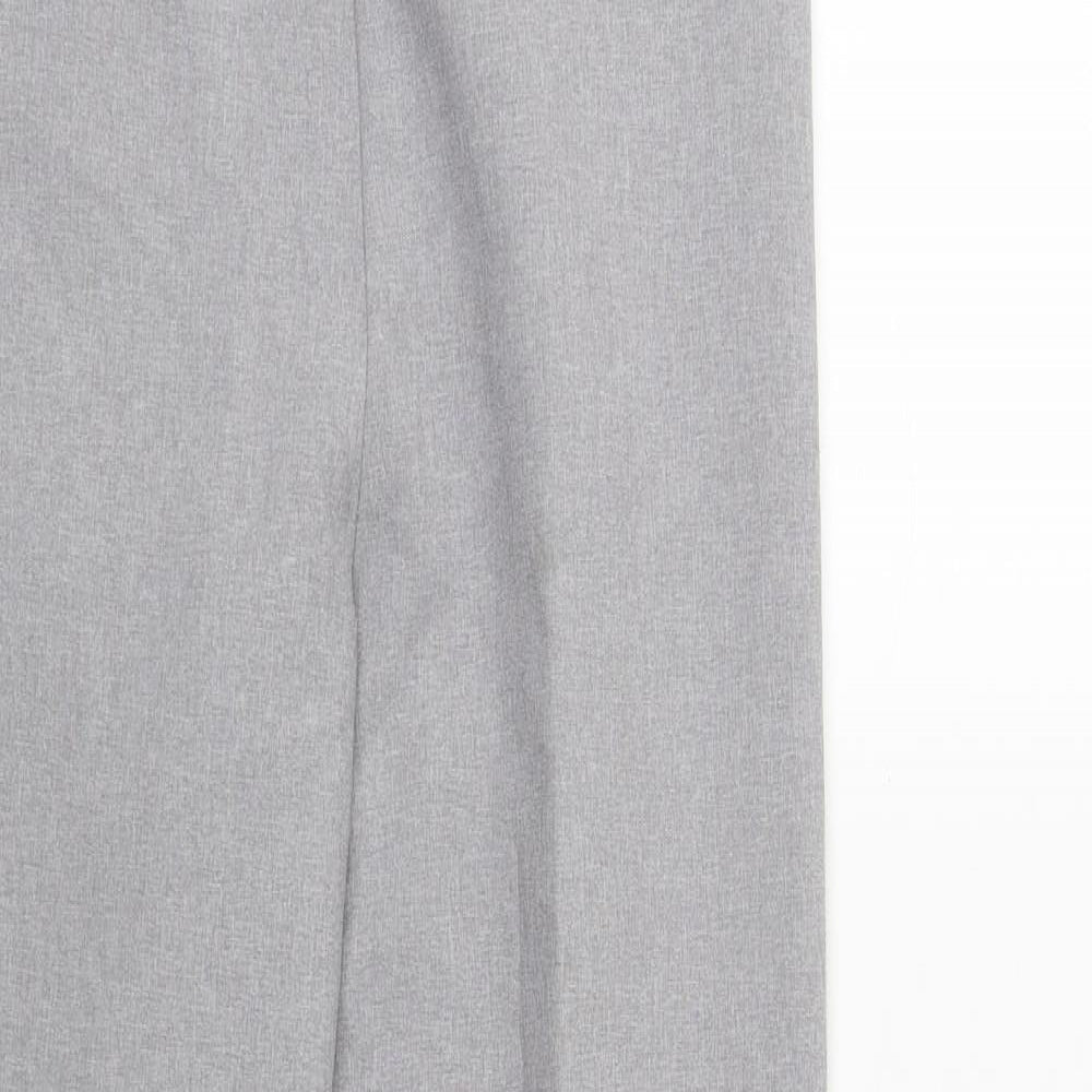 Preworn Womens Grey  Polyester Trousers  Size 12 L30 in Regular
