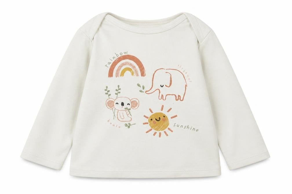 F&F Girls White  Cotton Basic T-Shirt Size 12-18 Months Round Neck