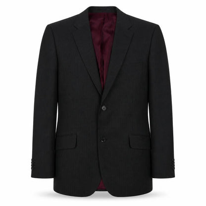 George Mens Black Striped Polyester Jacket Suit Jacket Size 40