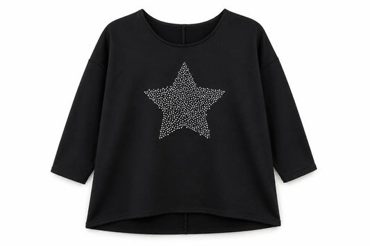 Peacocks Womens Black  Polyester Pullover Sweatshirt Size L  Pullover
