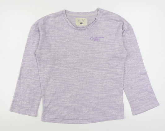 F&F Womens Purple Solid Polyester Top Pyjama Top Size 6