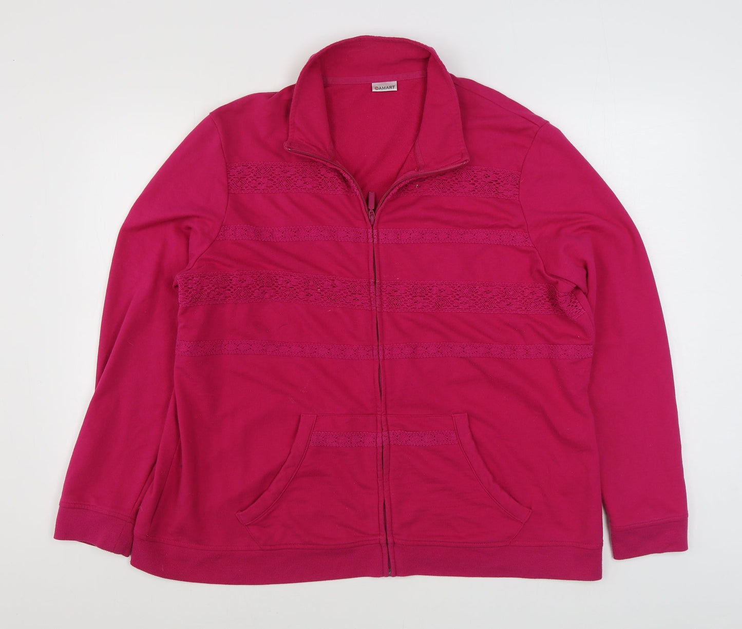 Damart Womens Pink   Jacket  Size XL  Zip