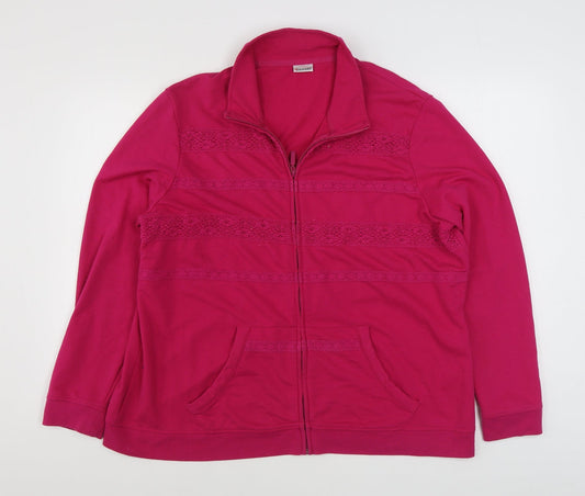 Damart Womens Pink   Jacket  Size XL  Zip