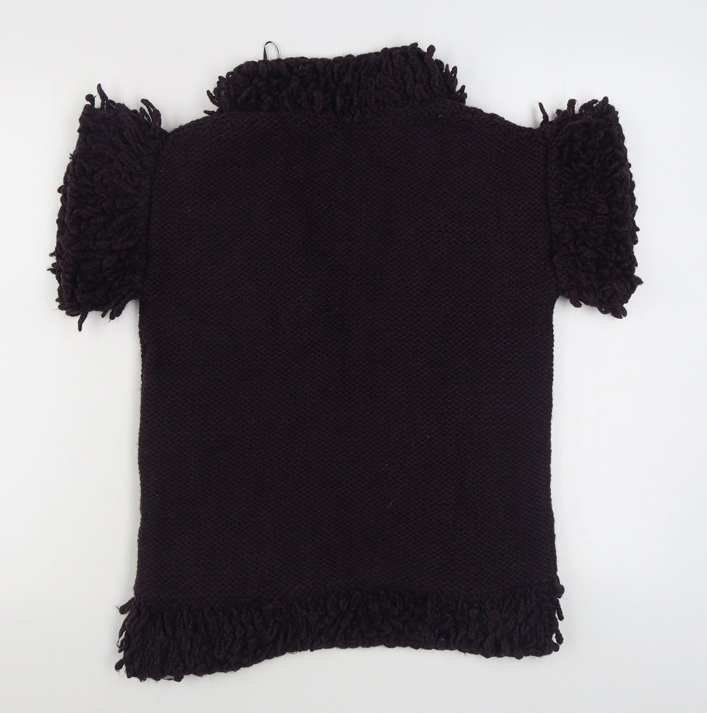 Marks and Spencer Womens Purple V-Neck  Acrylic Cardigan Jumper Size S
